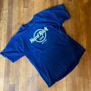 Vintage Hard Rock Cafe, Boston, men’s blue T-shirt, size large